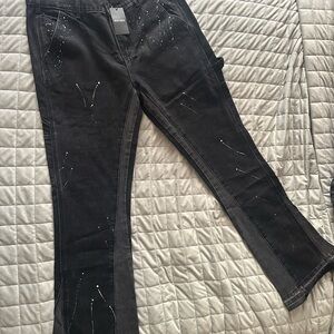 Black flare jeans